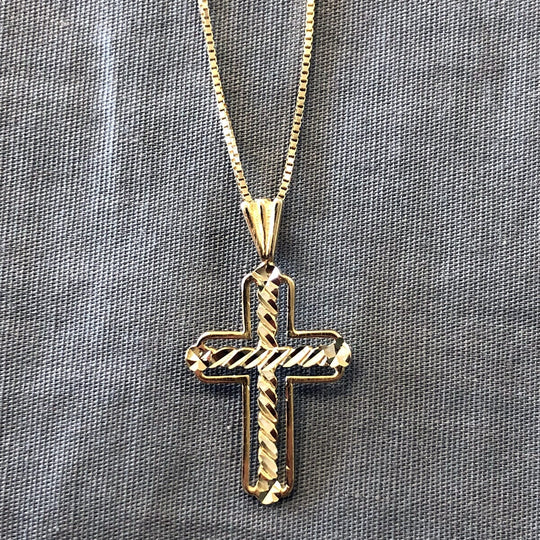 14 k Gold Cross Necklace