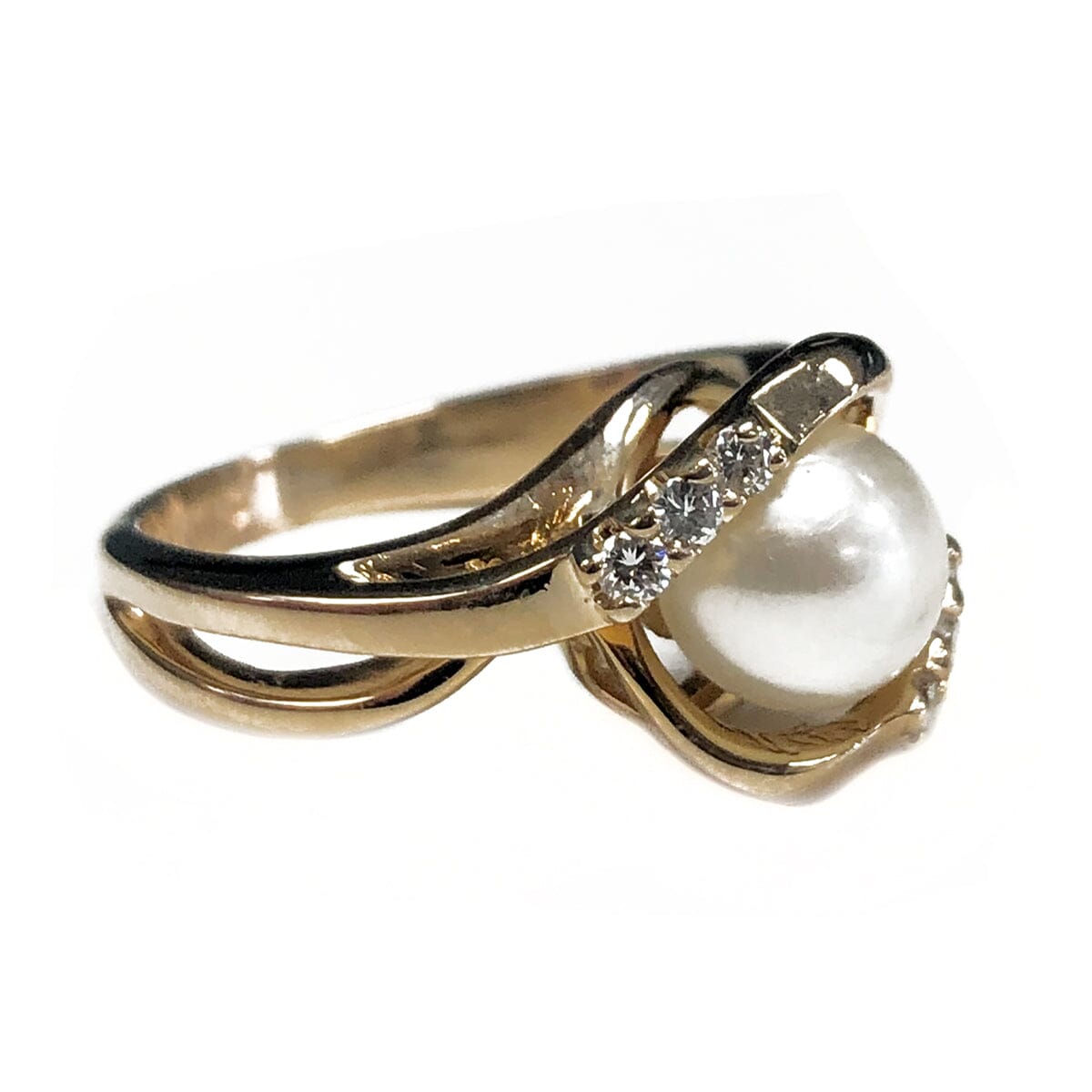 Great Lakes Coin 14k Gold Pearl &amp; Diamond Ring