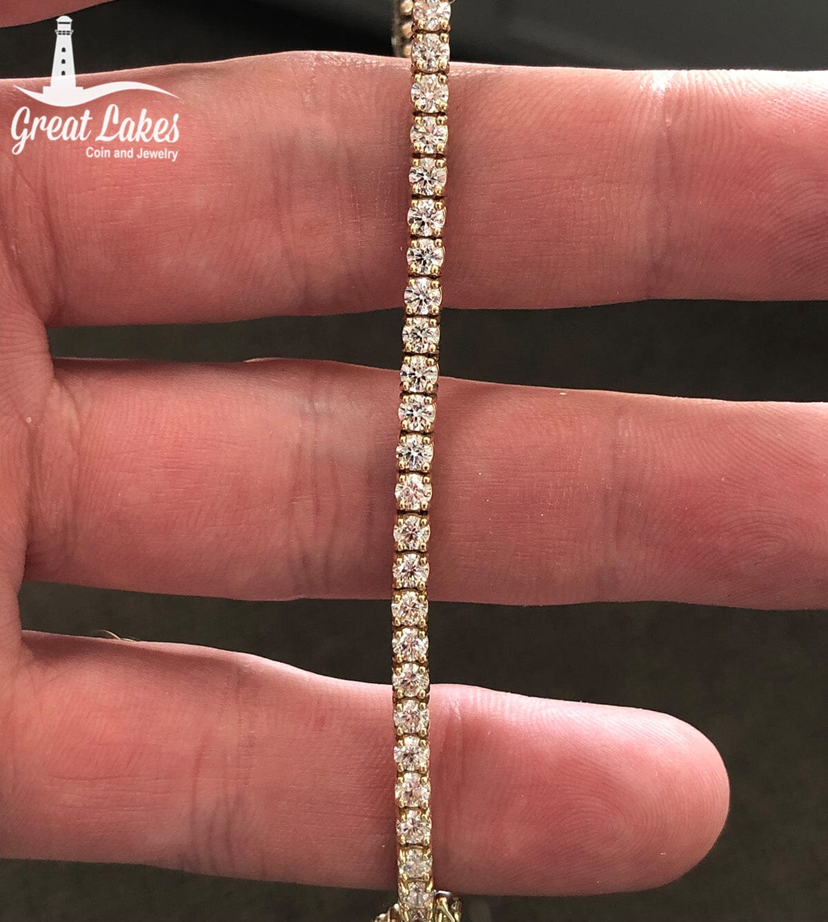 Great Lakes Boutique 14 k Gold Diamond Tennis Bracelet