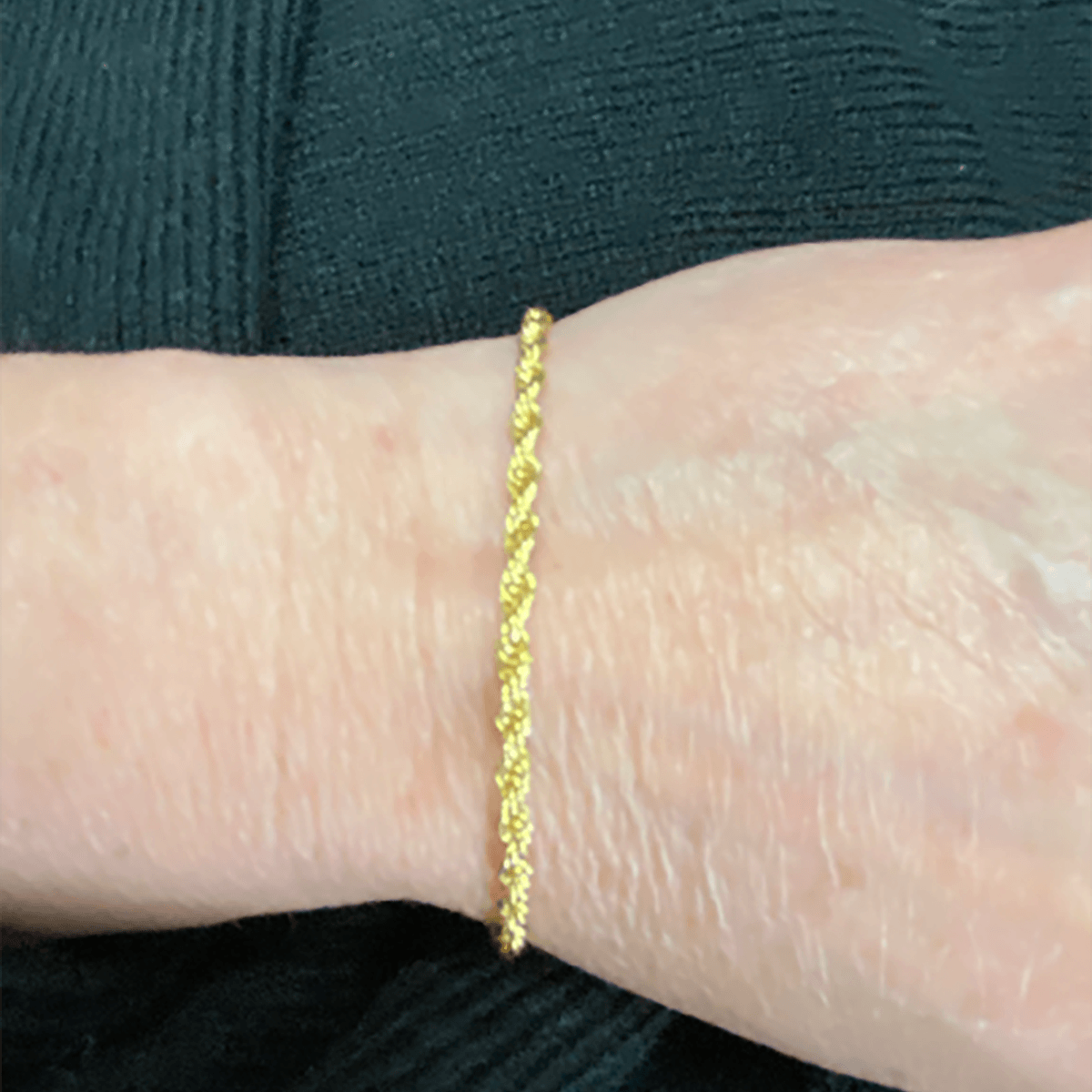 Great Lakes Boutique Gold Plated Rope Chain Bracelet