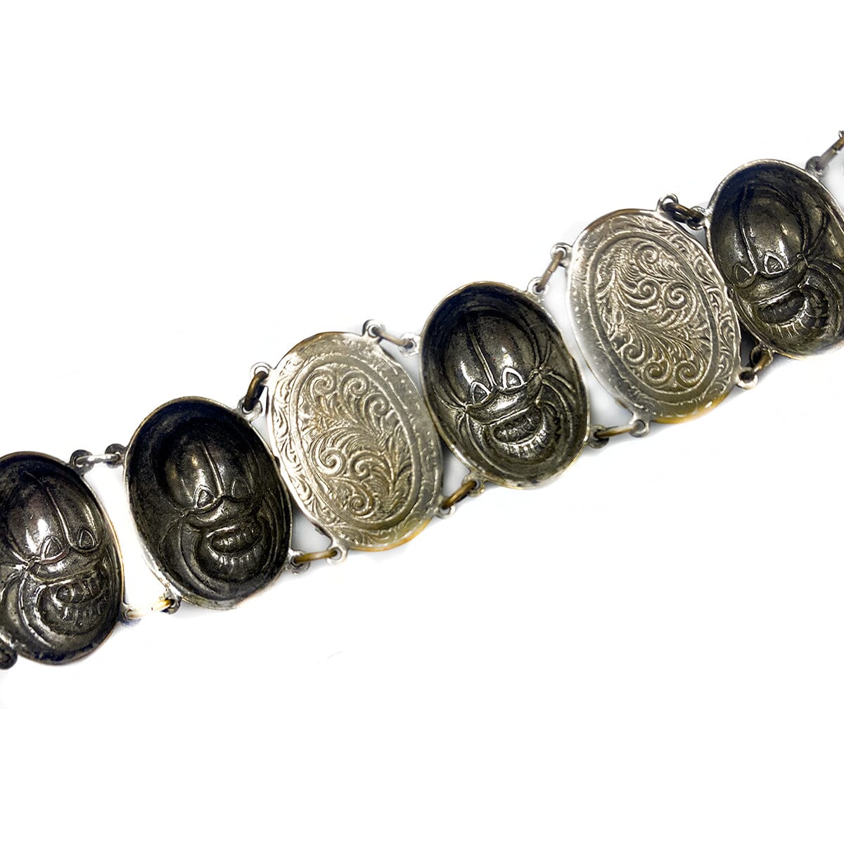 Great Lakes Boutique Silver Plated Brass Scarab Bracelet