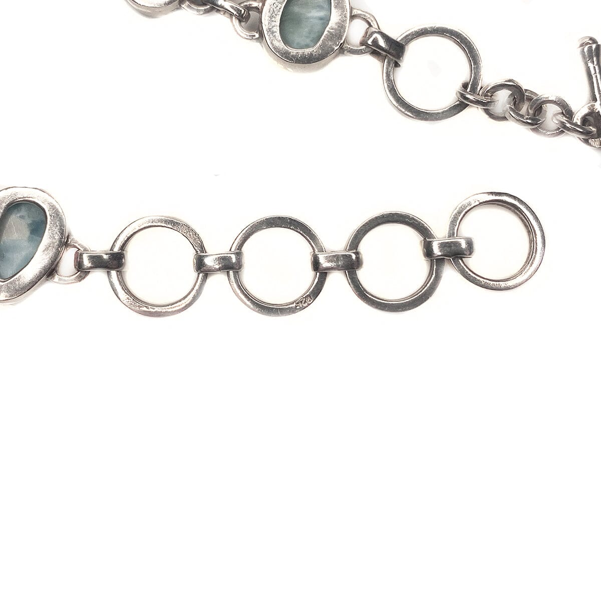 Great Lakes Boutique Silver &amp; Larimar Station Bracelet