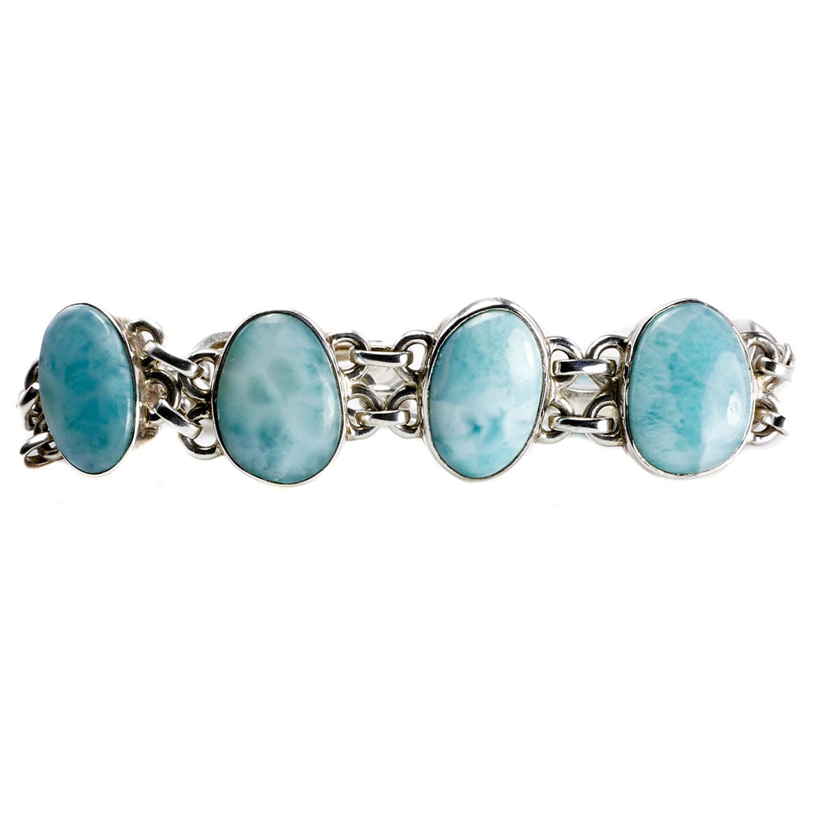 Great Lakes Boutique Silver &amp; Larimar Station Bracelet