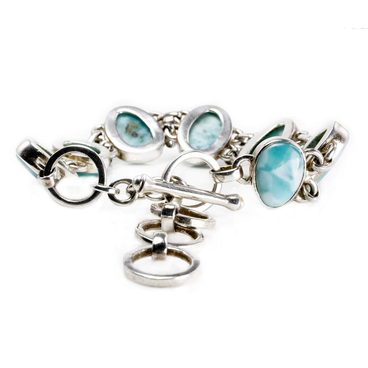 Great Lakes Boutique Silver &amp; Larimar Station Bracelet