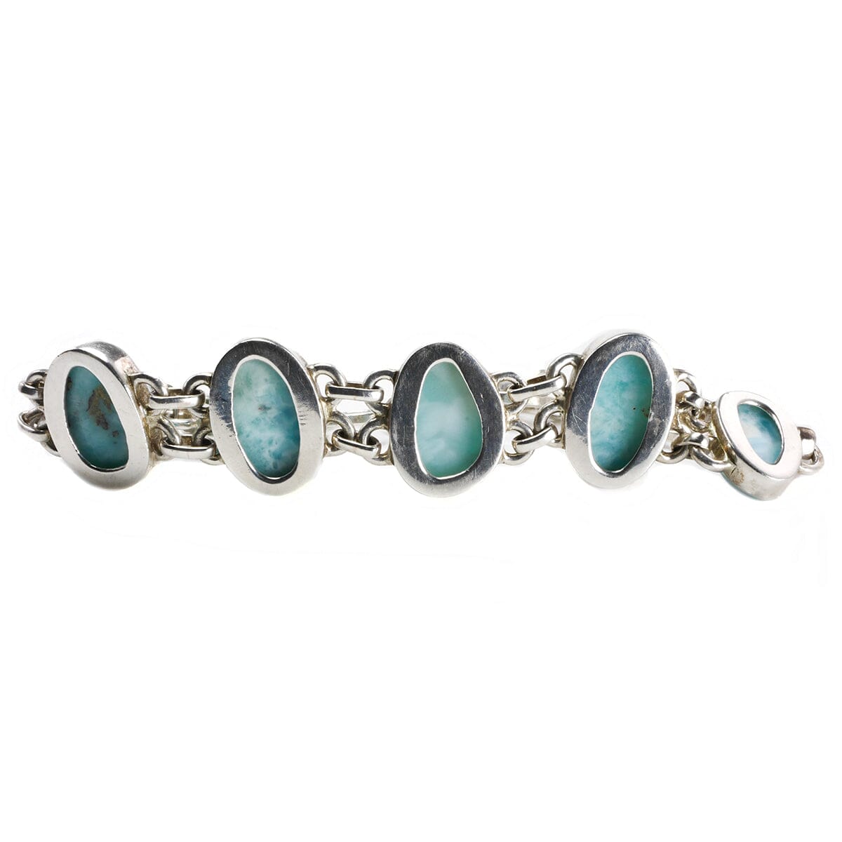 Great Lakes Boutique Silver &amp; Larimar Station Bracelet
