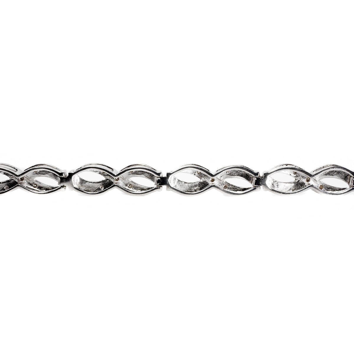 Great Lakes Boutique Silver &amp; Diamond Chip Eternity Bracelet