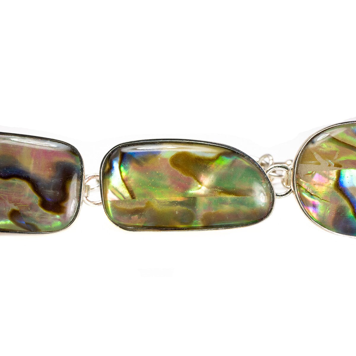 Great Lakes Boutique Adjustable Silver Plated Abalone Bracelet