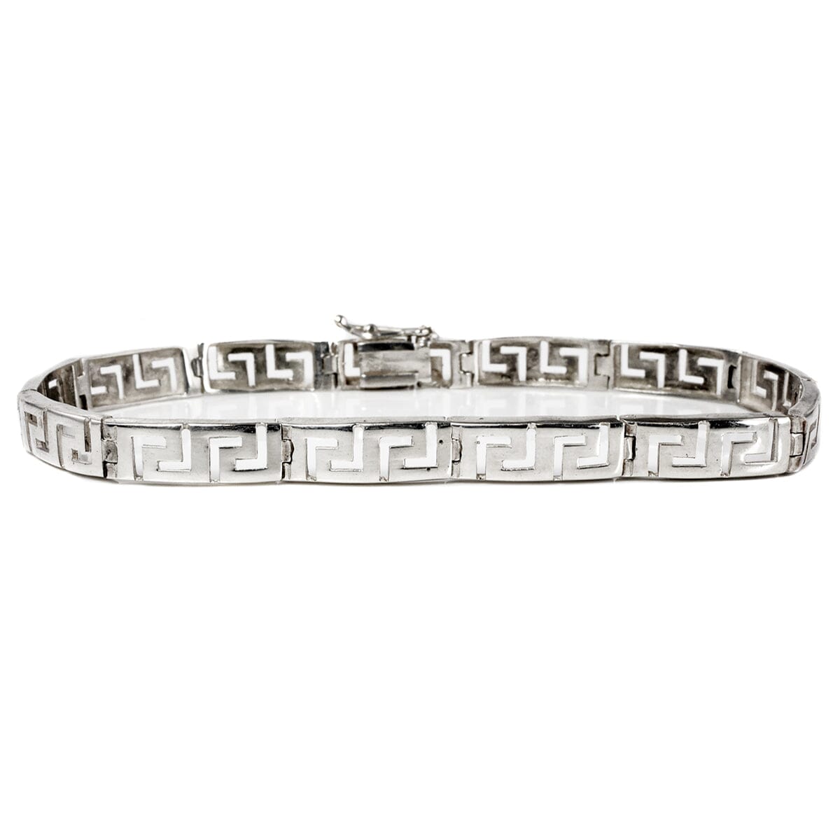Great Lakes Boutique Silver Greek Key Bracelet