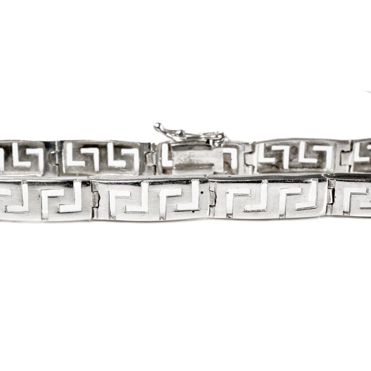 Great Lakes Boutique Silver Greek Key Bracelet