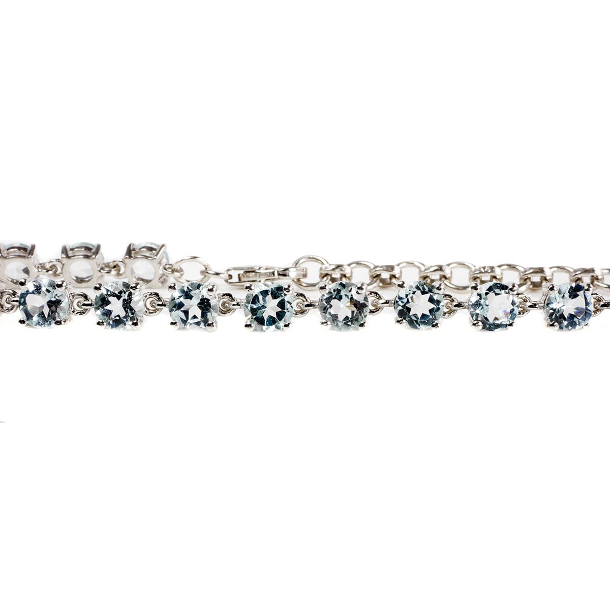 Great Lakes Boutique Silver &amp; Aquamarine Tennis Bracelet