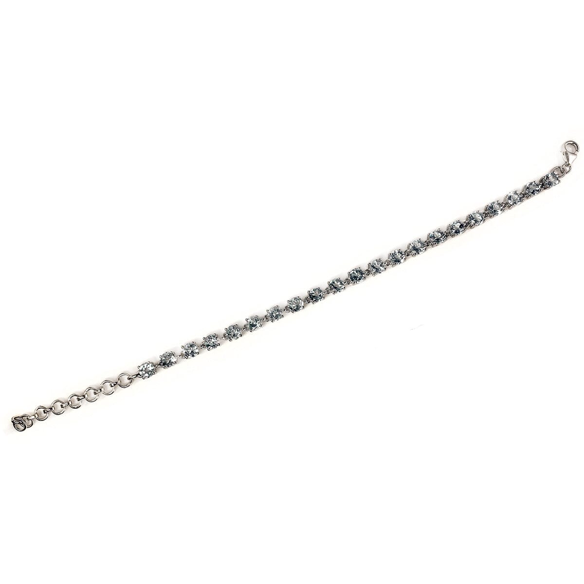 Great Lakes Boutique Silver &amp; Aquamarine Tennis Bracelet