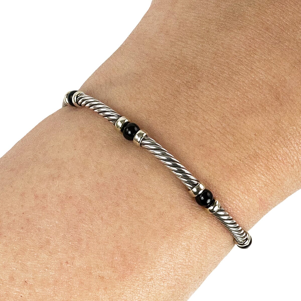 Great Lakes Boutique David Yurman Silver &amp; Gold Cable Bracelet