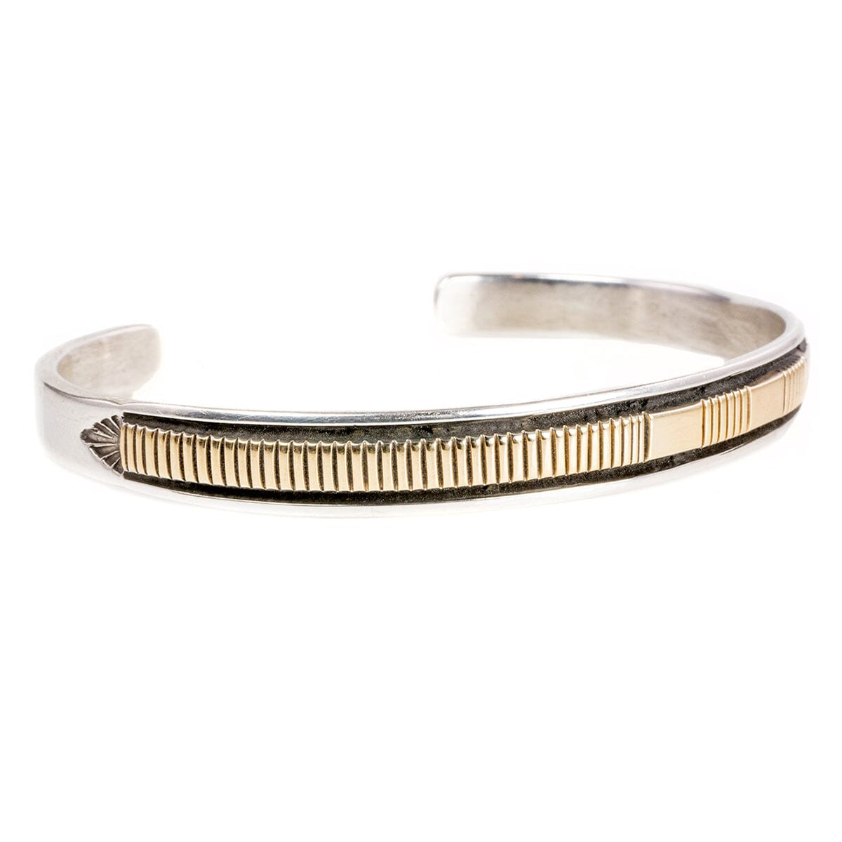 Great Lakes Coin Bruce Morgan Navajo Silver and Gold Cuff