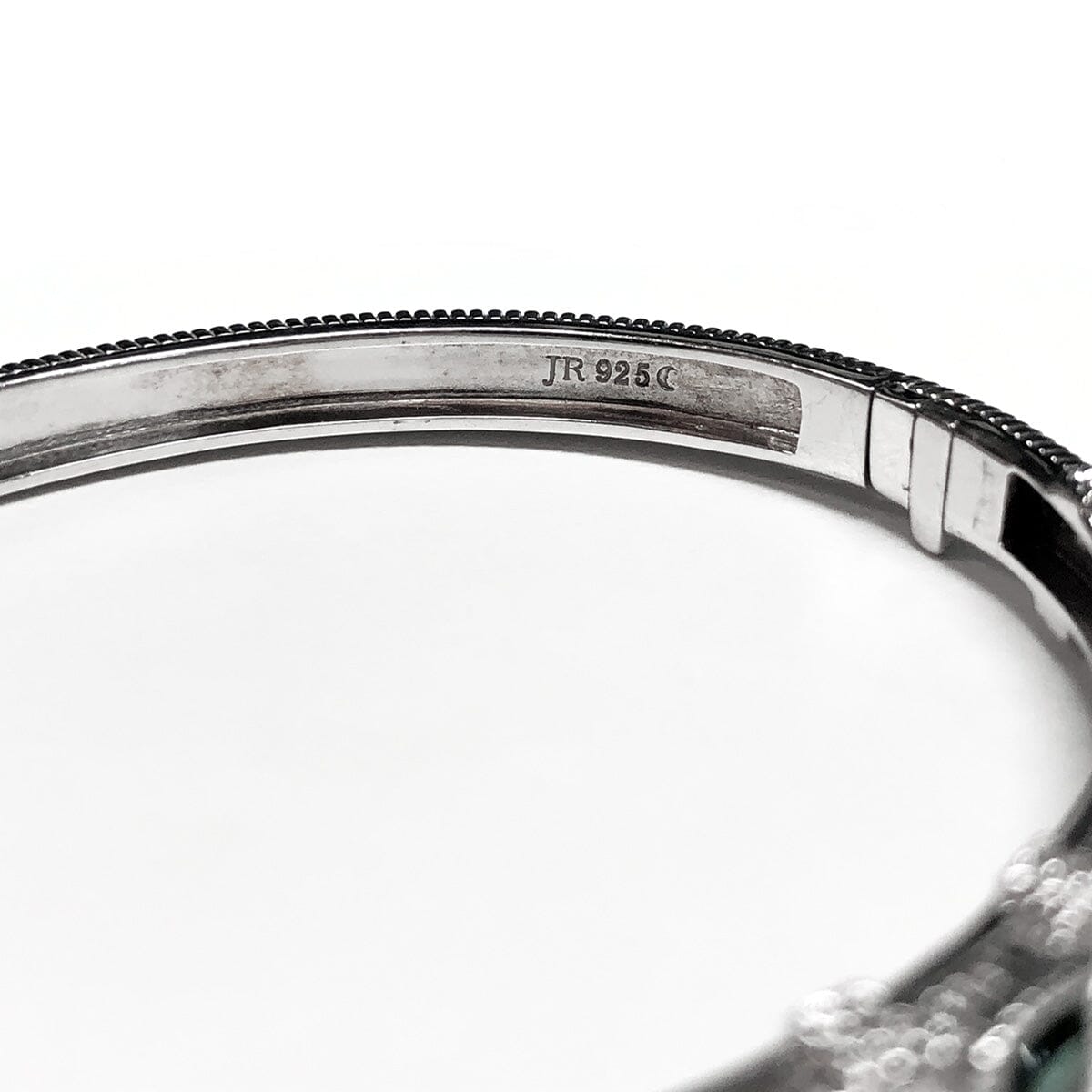 Great Lakes Coin Judith Ripka Silver &amp; Green Quartz Bangle