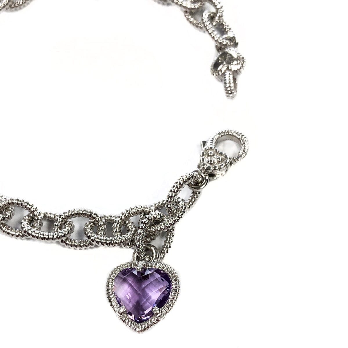 Great Lakes Coin Judith Ripka Chain Link Bracelet with Amethyst