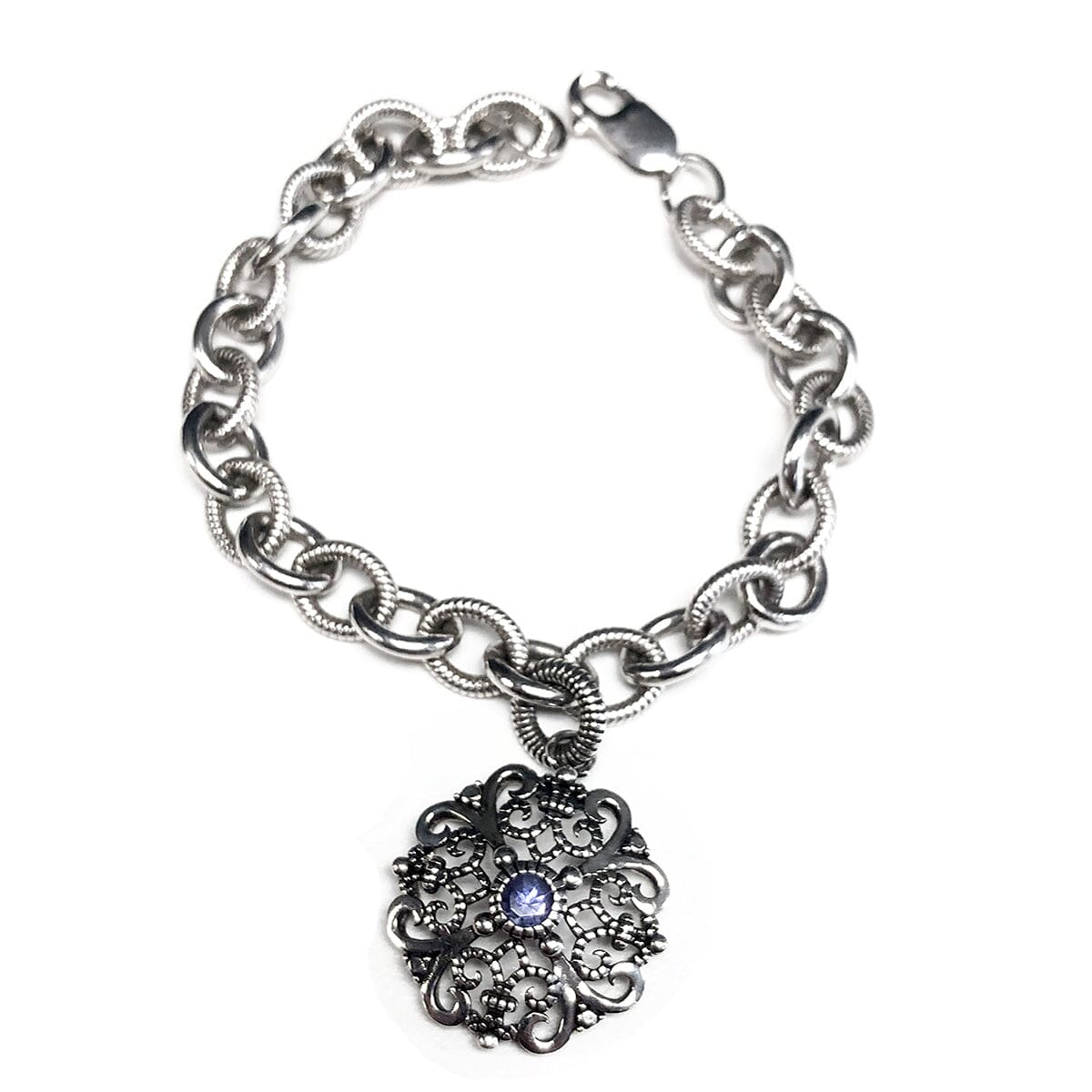 Great Lakes Coin Silver Bracelet with Charm