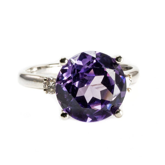 14 k White Gold & Alexandrite Ring