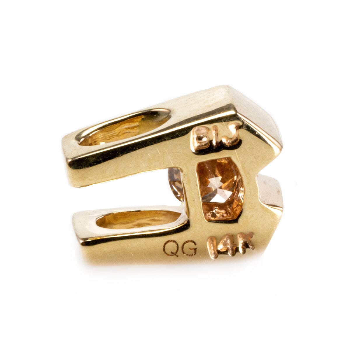 Great Lakes Coin 14 k Yellow Gold &amp; Champagne Diamond Pendant
