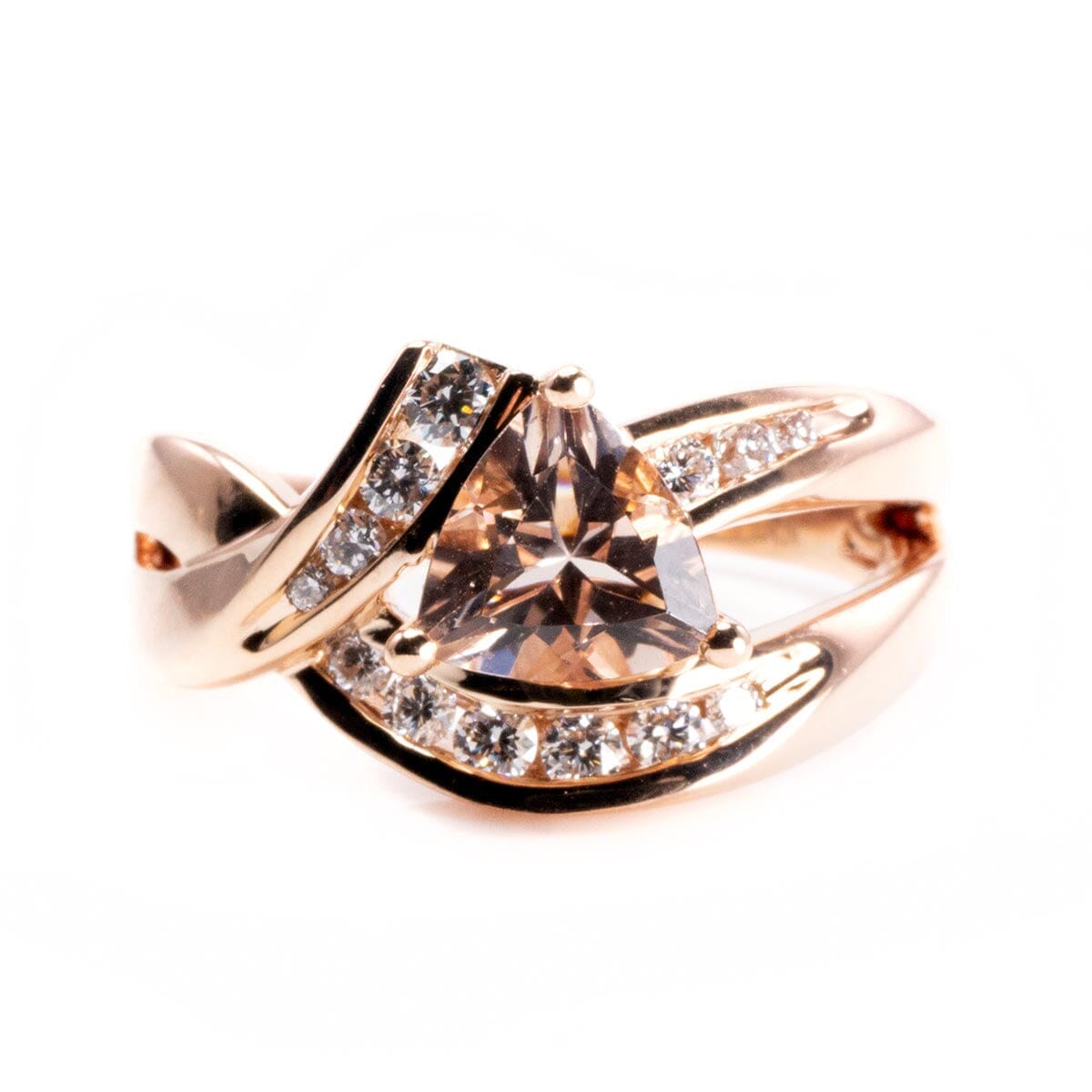 Great Lakes Boutique Le Vian 14 k Rose Gold Morganite &amp; Diamond Ring