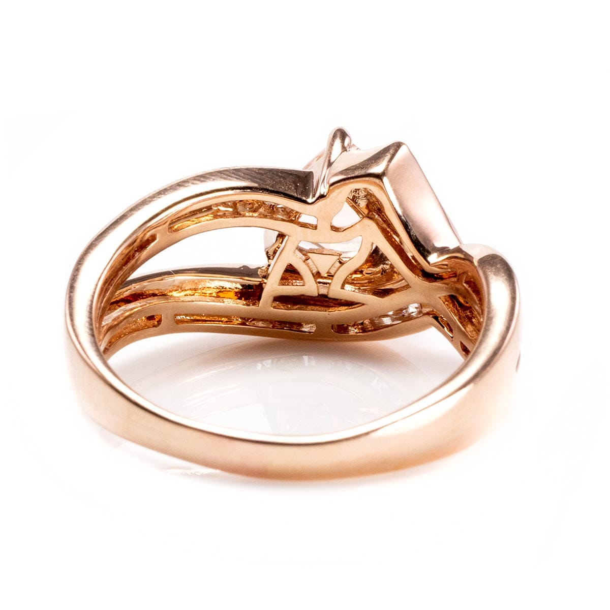 Great Lakes Boutique Le Vian 14 k Rose Gold Morganite &amp; Diamond Ring
