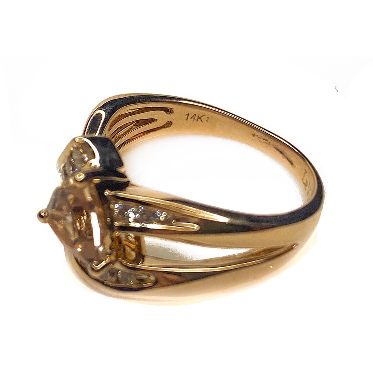 Great Lakes Boutique Le Vian 14 k Rose Gold Morganite &amp; Diamond Ring