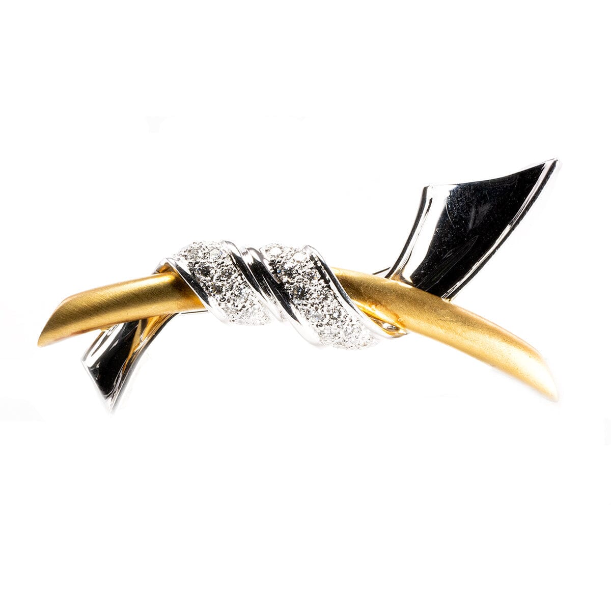 Great Lakes Boutique Dankner 18 k Gold Ribbon Pin