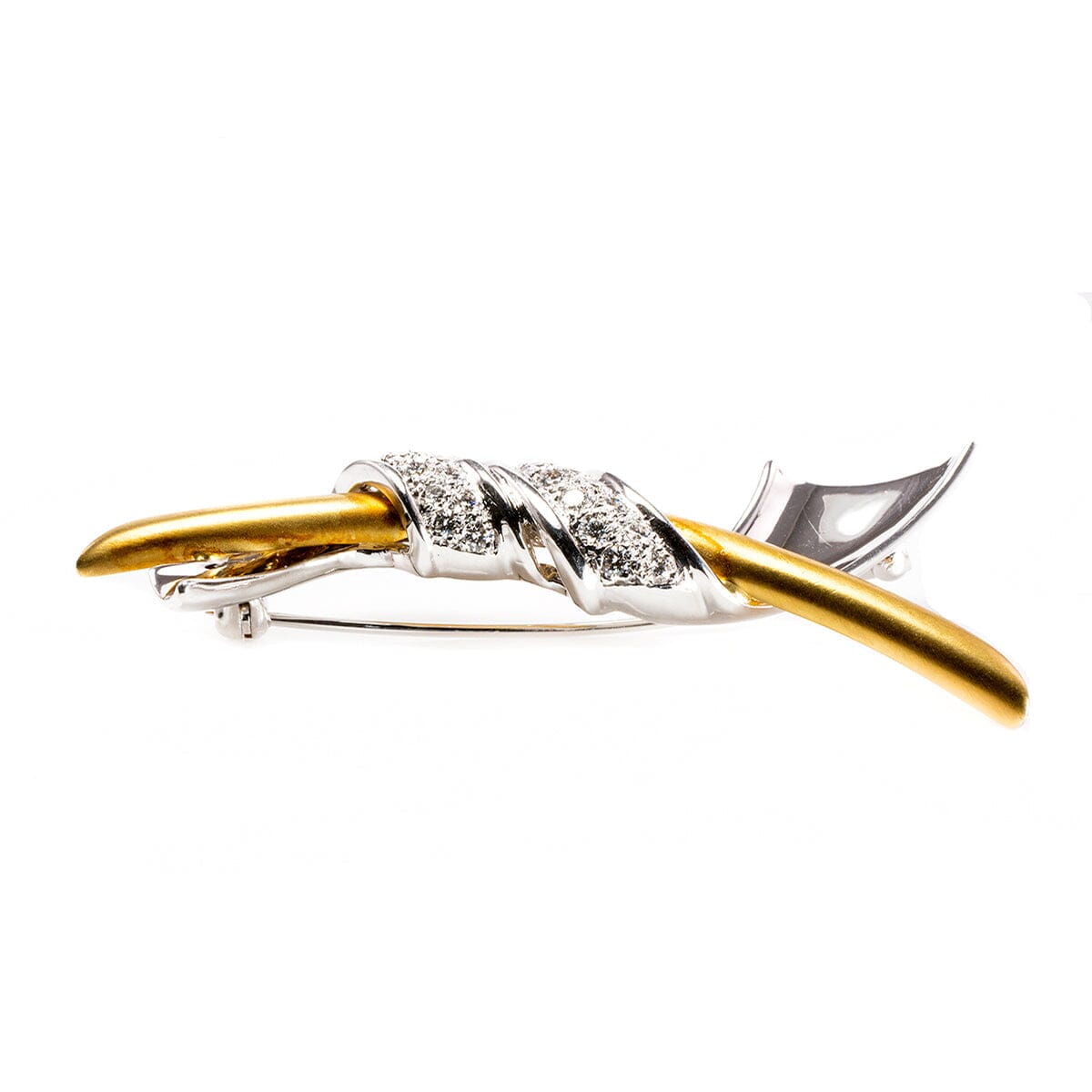 Great Lakes Boutique Dankner 18 k Gold Ribbon Pin