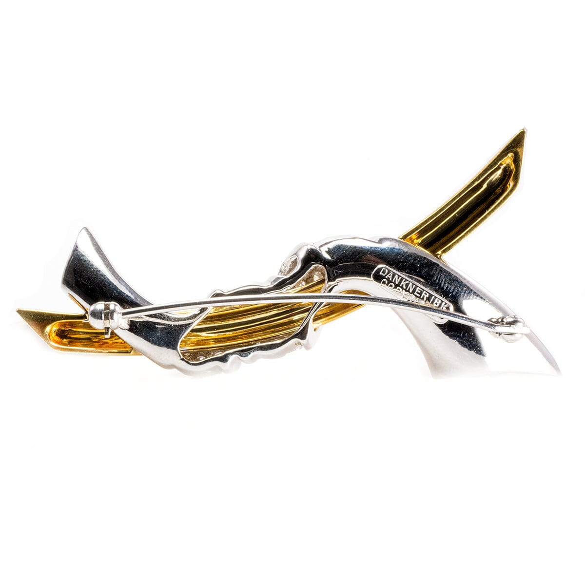Great Lakes Boutique Dankner 18 k Gold Ribbon Pin