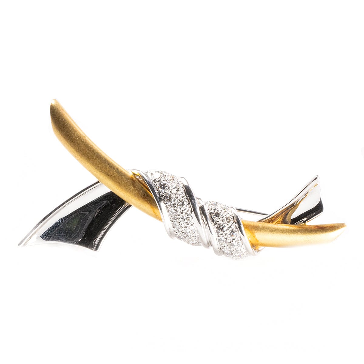 Great Lakes Boutique Dankner 18 k Gold Ribbon Pin