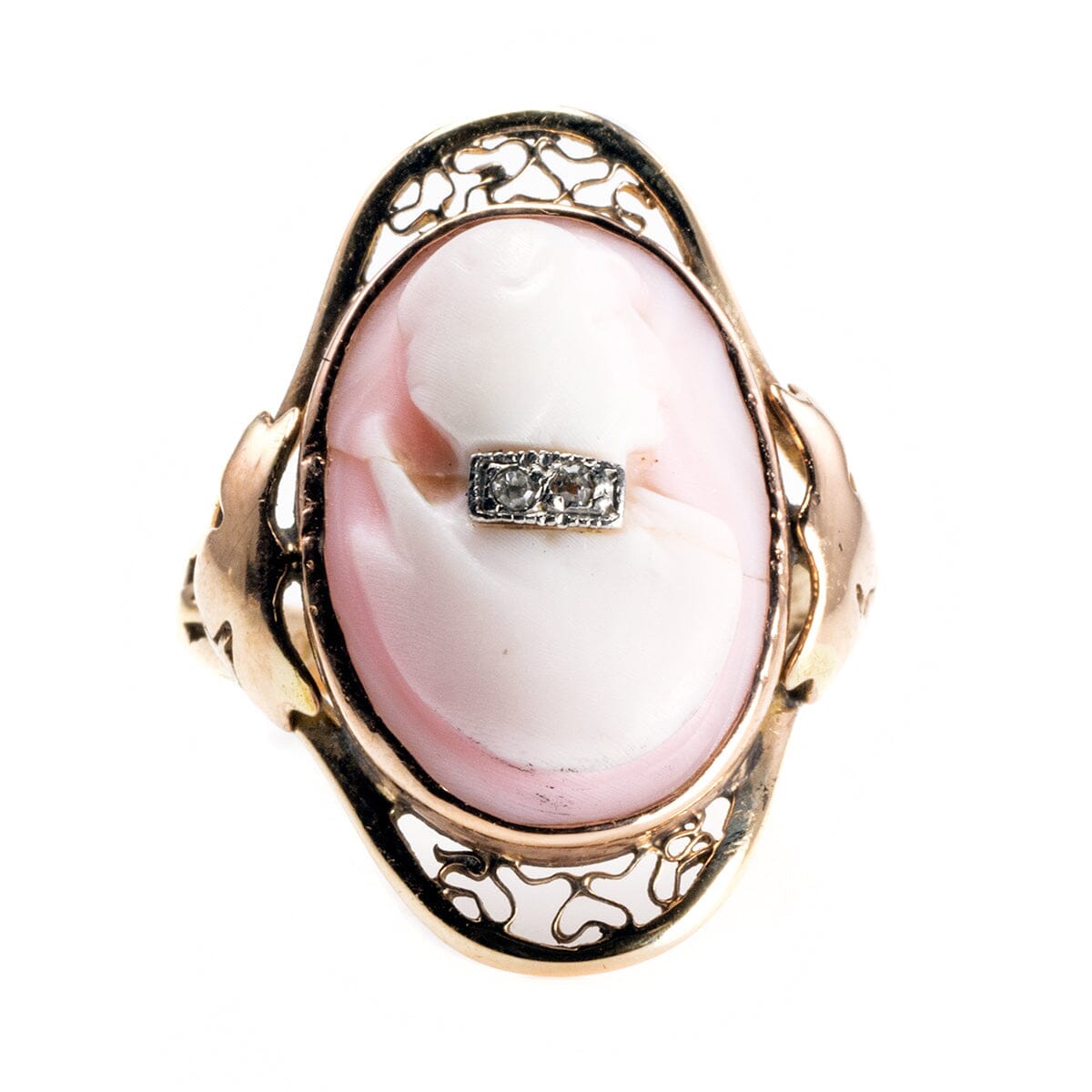 Great Lakes Boutique Vintage 10 k Yellow Gold Cameo Ring