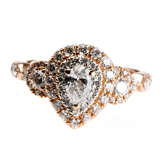 14 k Rose Gold Diamond Ring