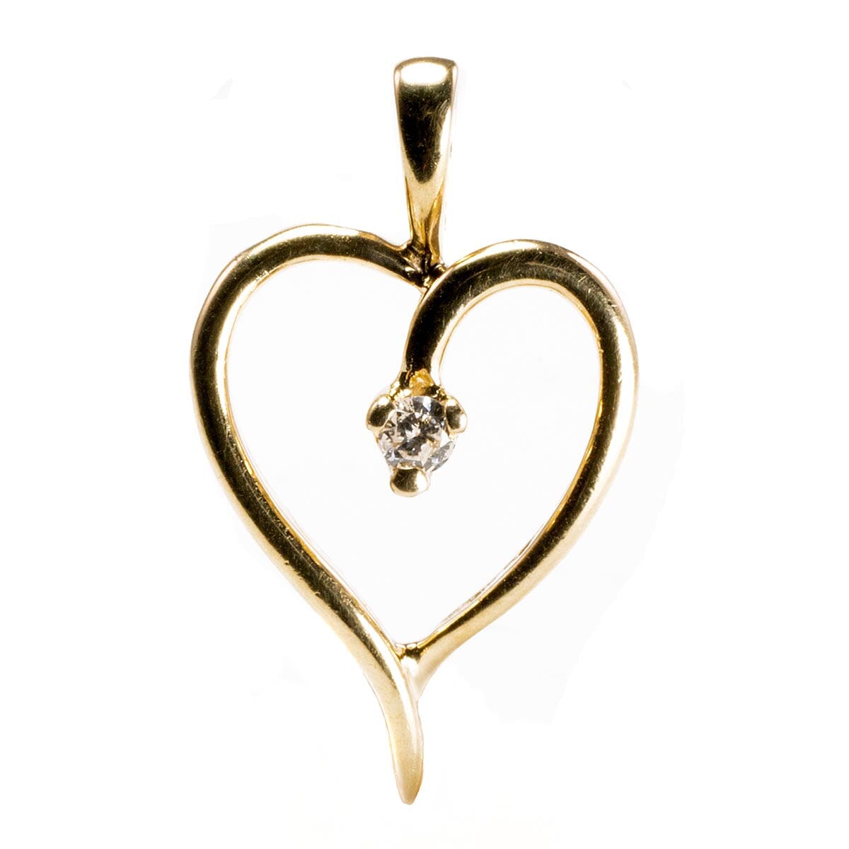 Great Lakes Boutique 14 k Gold &amp; Diamond Heart Pendant