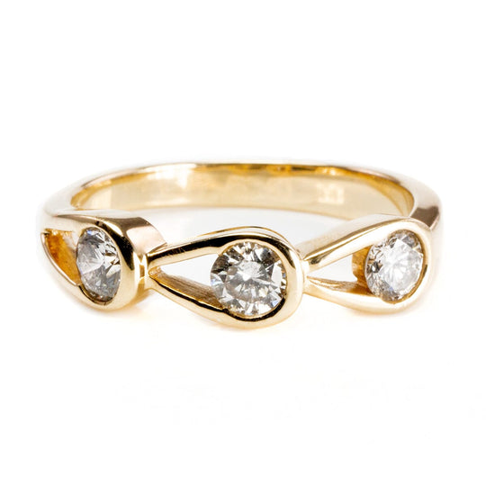 14 k Gold Diamond Stacking Ring