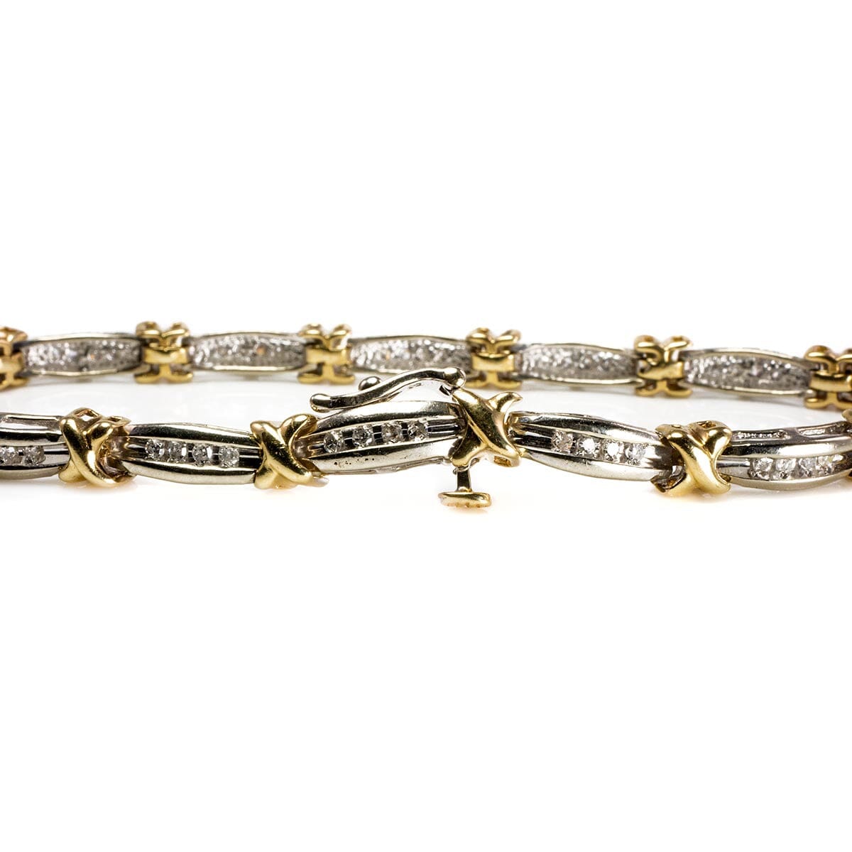 Great Lakes Boutique 10k Two Tone Diamond Tennis Bracelet