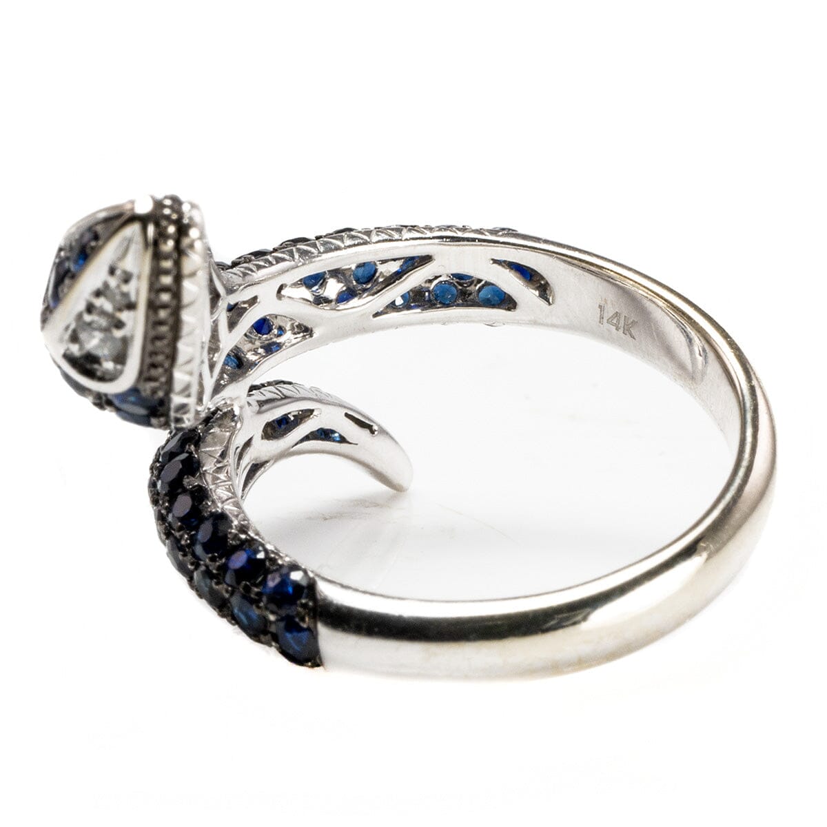 Great Lakes Boutique Effy 14 k White Gold &amp; Sapphire Serpent Ring