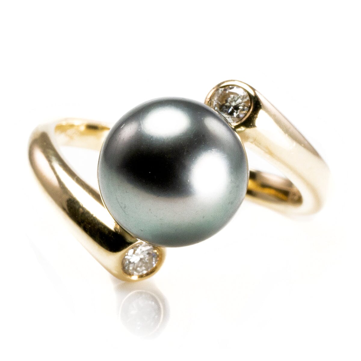 Great Lakes Boutique 14 k Gold Diamond &amp; Tahitian Pearl Ring