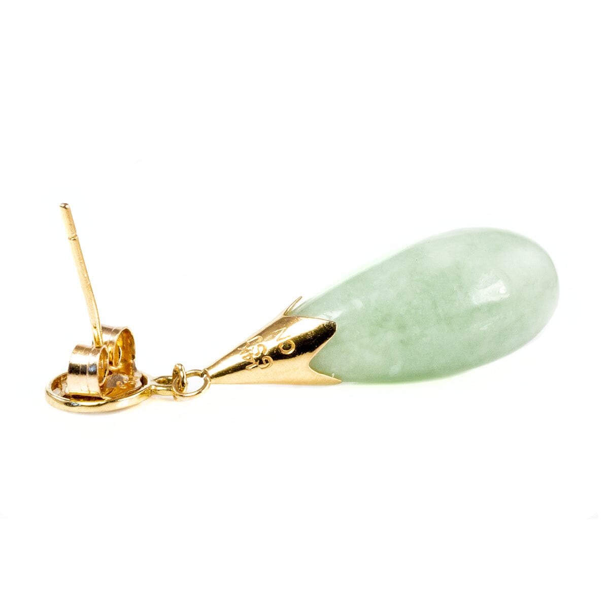 Great Lakes Boutique 14 k Gold &amp; Jade Earrings