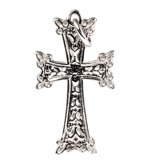 14 k White Gold Cross Pendant