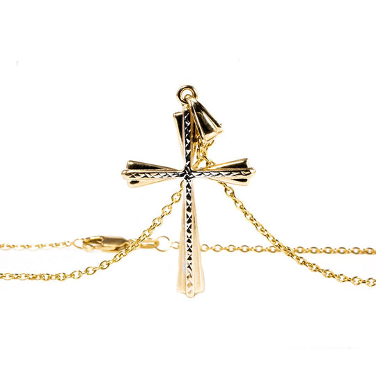 14 k Gold Cross Necklace