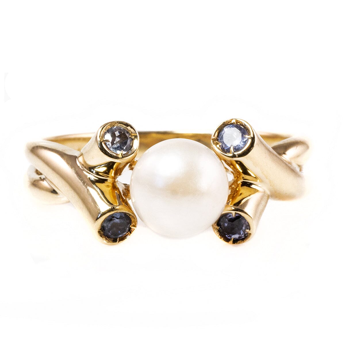 Great Lakes Boutique 14 k Gold Pearl &amp; Tanzanite Ring