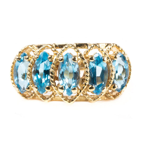 10 k Gold & Blue Topaz Ring