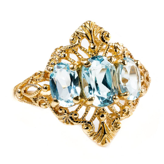 10 k Gold Aquamarine Ring
