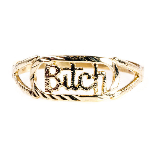 10 k Gold Bitch Ring