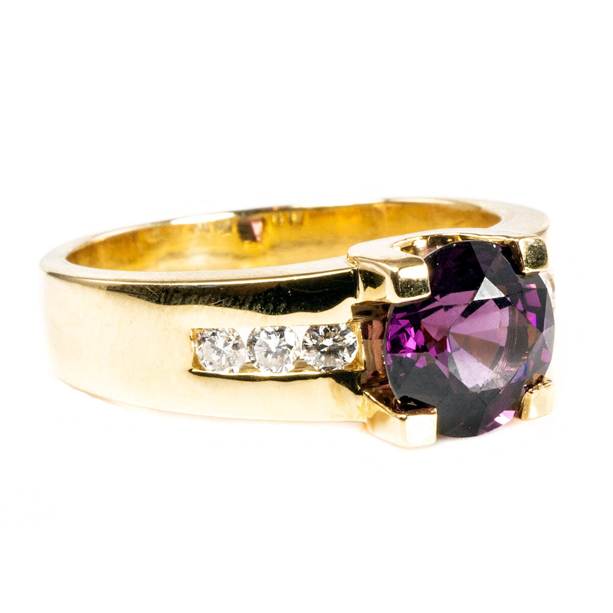 Great Lakes Boutique 18 k Gold Amethyst &amp; Diamond Ring