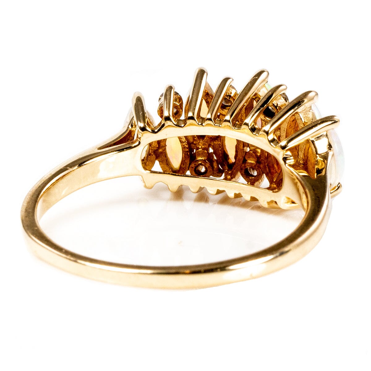 Great Lakes Boutique 14 k Yellow Gold Opal &amp; Diamond Ring