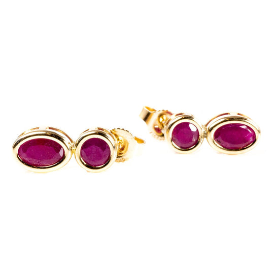 14 k Gold & Ruby Earrings
