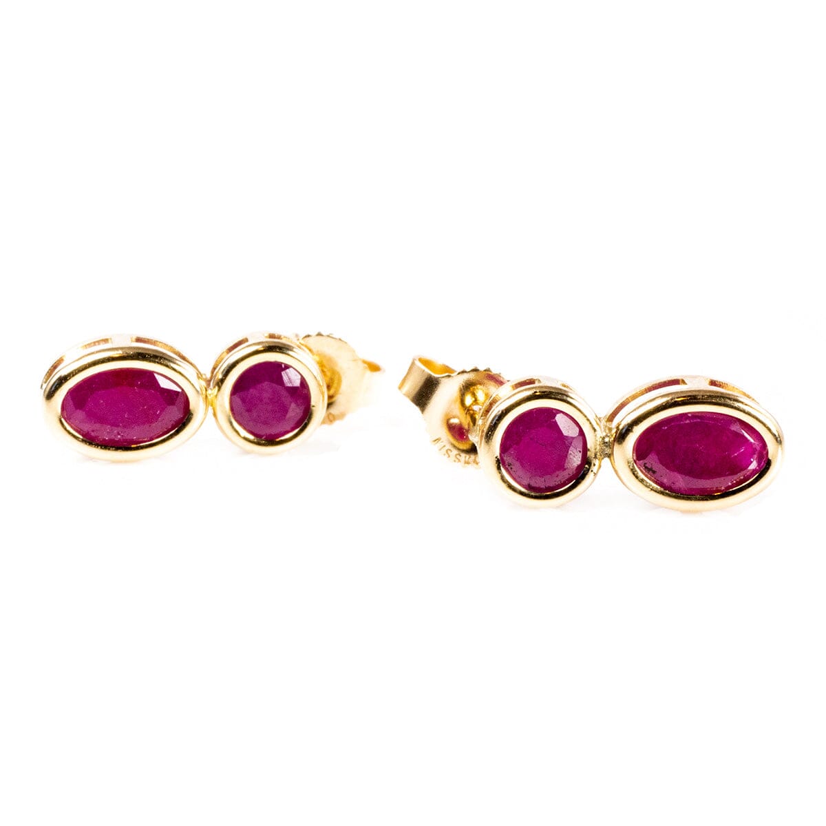 Great Lakes Boutique 14 k Gold &amp; Ruby Earrings
