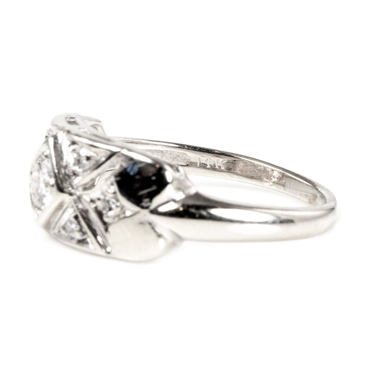 Great Lakes Boutique Vintage 14 k White Gold Diamond Ring
