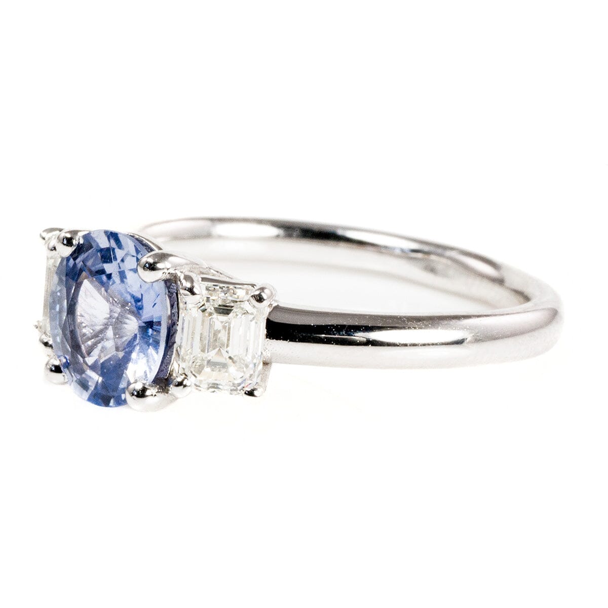 Great Lakes Boutique 14 k White Gold Diamond &amp; Sapphire Ring