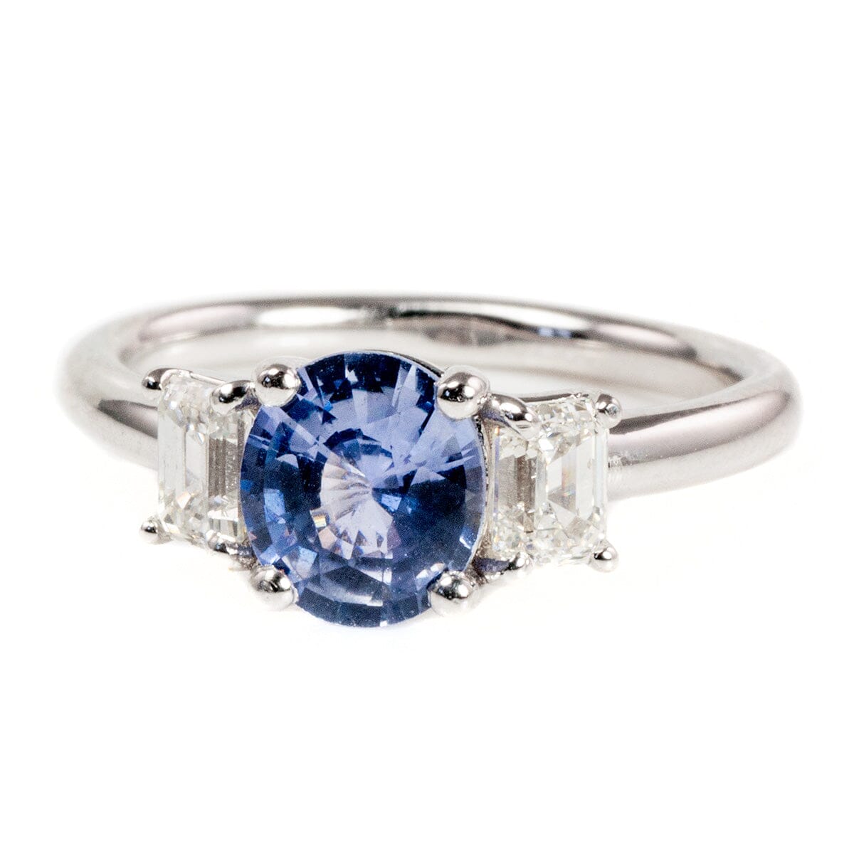 Great Lakes Boutique 14 k White Gold Diamond &amp; Sapphire Ring